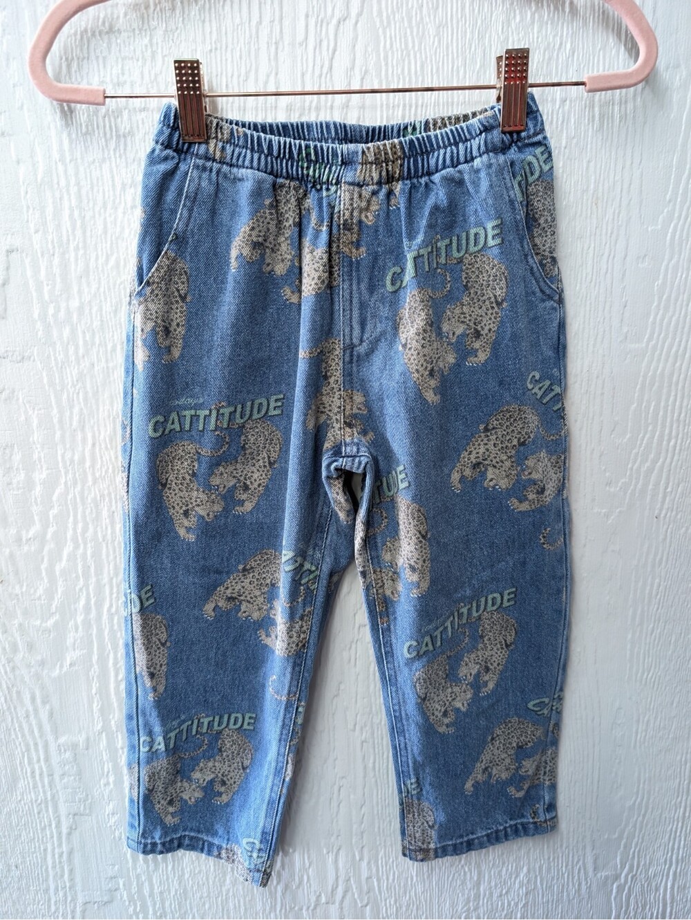 NWT Konges Slojd Lucky Lemon Magot Pants Cattitude Denim Size 5